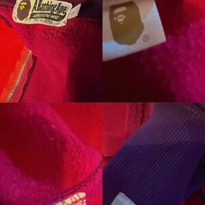 Bathing ape hoodie Purple and Red 100% Authentic Like new condition negotiable.